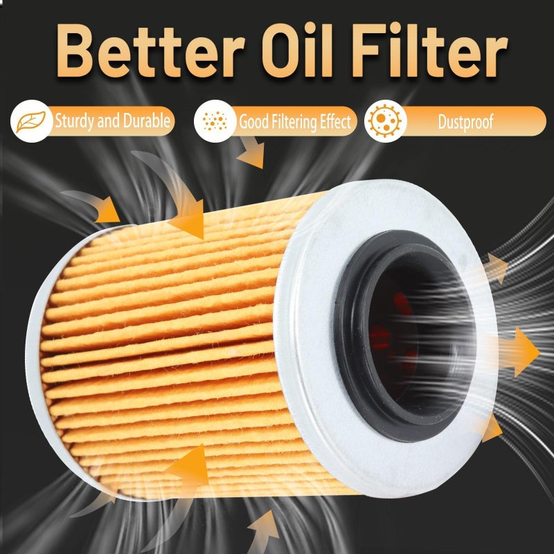 Chikia 2PCS CFMOTO Oil Filter with O-rings Compatible with cfmoto Cforce Zforce Uforce 400 500 600 800 900 950 1000 0800-011300 - Image 2